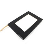 Libreta NEGRO con inserto para postal, vertical