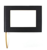 Libreta NEGRO con inserto para postal, horizontal