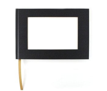 BLACK Sketchbook with insert for postcard, horizontal