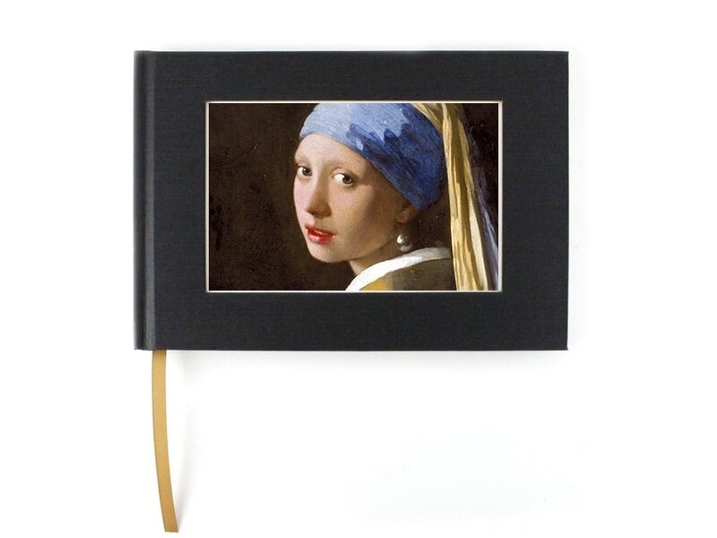 ZWART Notitieboek met insert postkaart , horizontaal