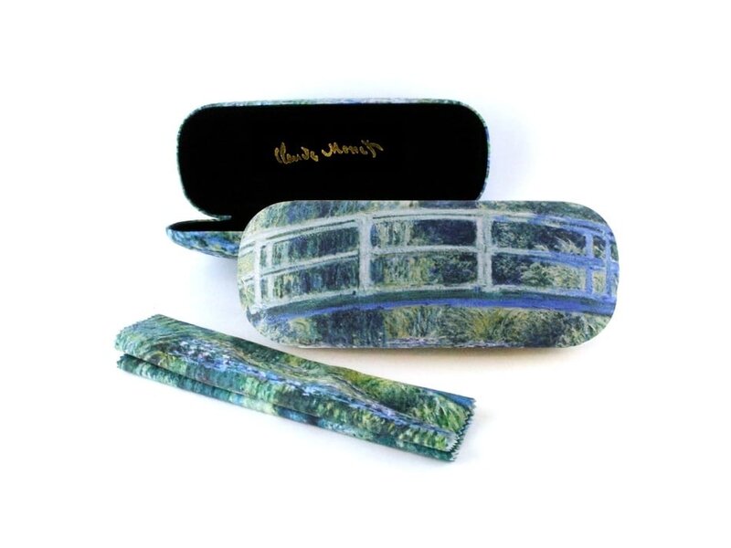 Funda de gafas con tela para lentes, puente japonés, Monet