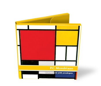 Kaartenmapje , set van 10 kaarten, Mondriaan