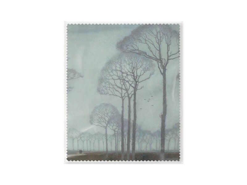 Brillenputztuch , 15 x 18 cm, Museum More, Baumreihe, Mankes