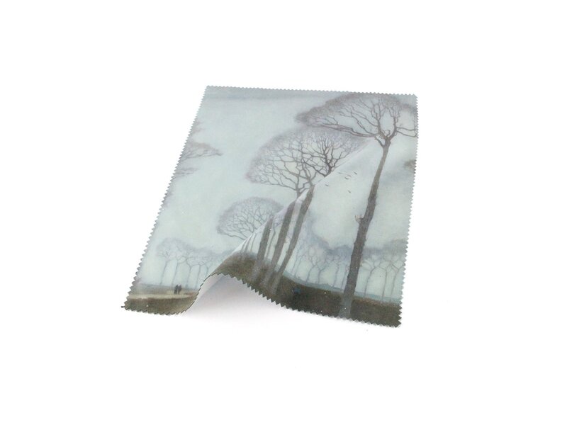 Lens cloth, 15 x 18 cm, Museum More, Row of trees, Mankes