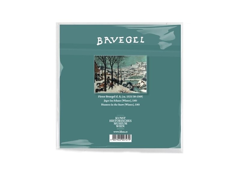 Brillendoekje , 15 x 15 cm , Jagers in de sneeuw , Bruegel
