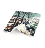 Chiffon à lunettes, 15 x 15 cm, Chasseurs dans la neige, Bruegel