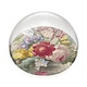 Presse-papiers convexe en verre, Nature morte aux fleurs Henstenbugh