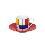 Tasse à  espresso Mondrian Hommage rouge