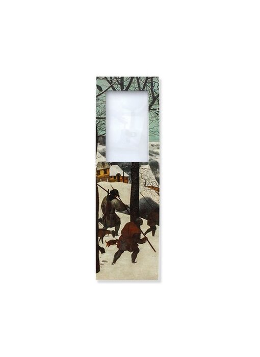 Marque-page avec loupe, Bruegel, Chasseurs dans la neige