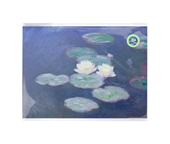 Cartel A3, Monet, nenúfares en la luz del atardecer