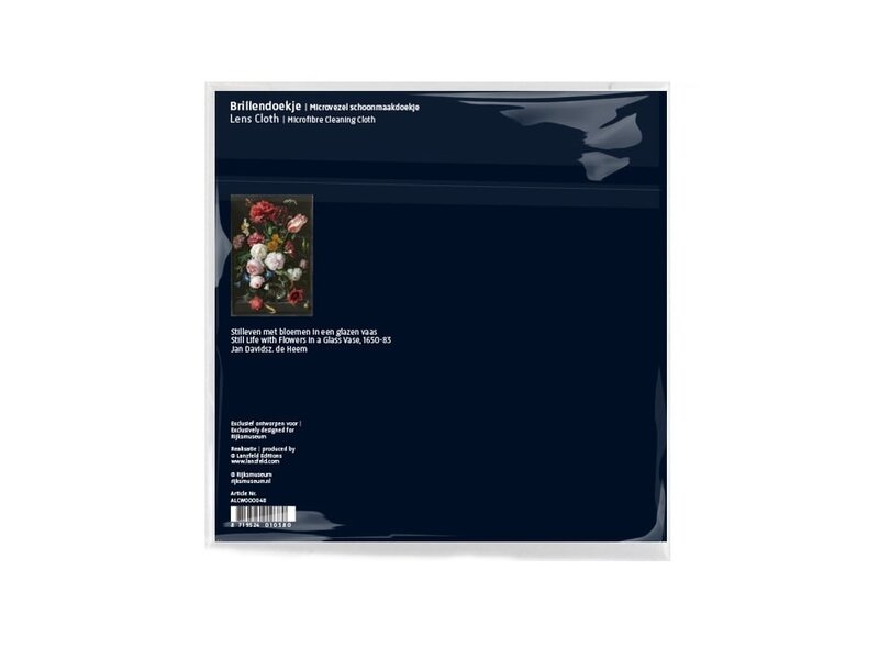 Chiffon à lunettes, 15x15 , De Heem, Vase avec fleurs, (Rijksmuseum)