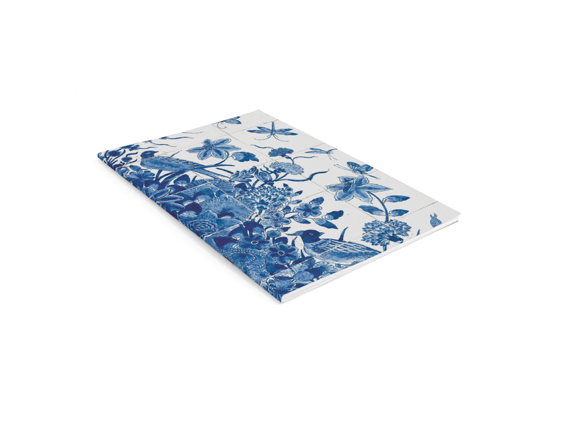 Notizbuch, A5, Delfter blaue Vögel