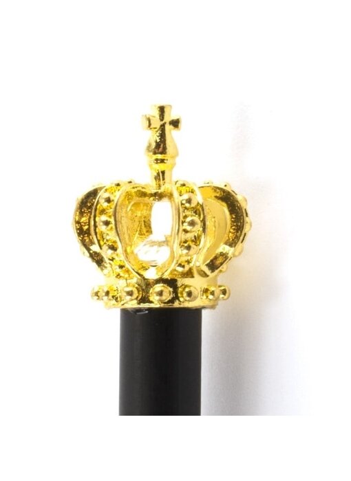 Schwarzer Bleistift mit Königskreuz gold