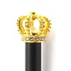 Bolígrafo negro con corona dorada