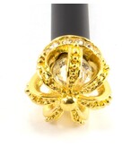 Schwarzer Kugelschreiber mit goldener Krone