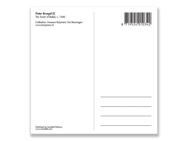 Postkarte, Bruegel, Turm von Babel