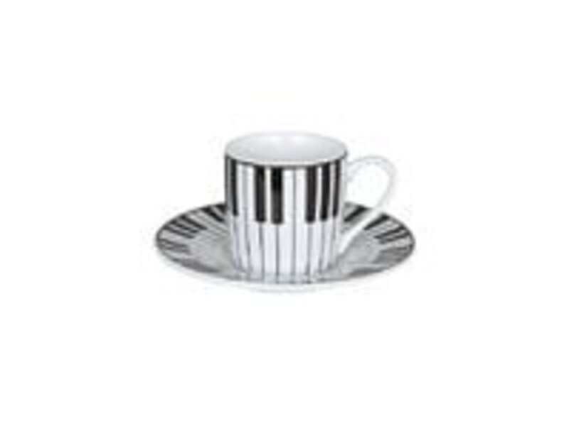 Taza espresso y platillo, piano