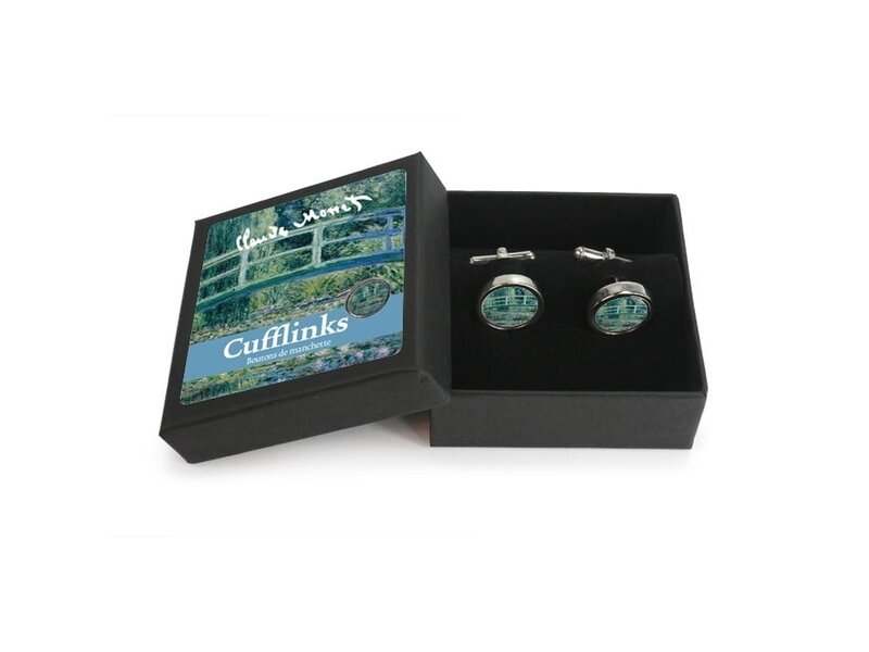 Cufflinks, Monet, Japanese bridge
