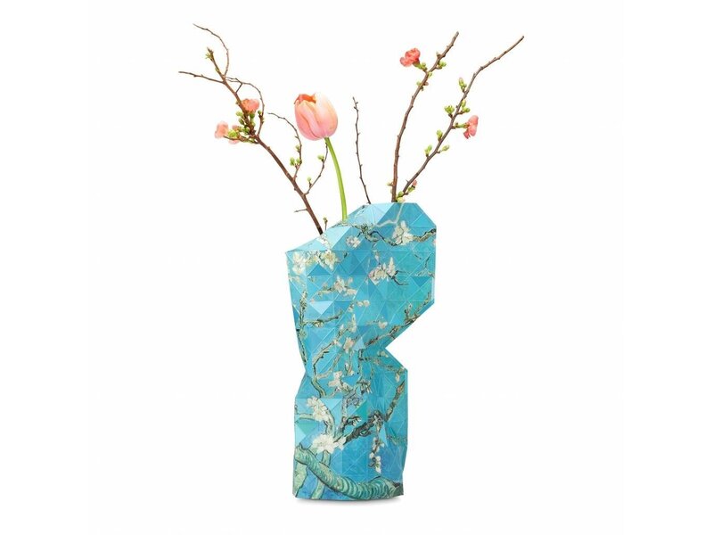 Papiervase, Mandelblüte, Van Gogh