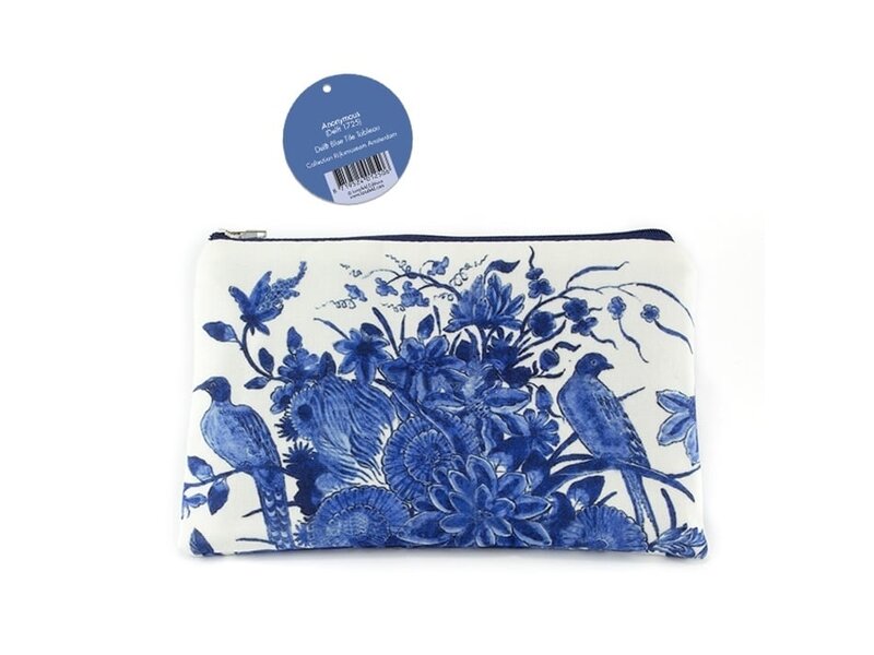 Trousse / trousse de maquillage, oiseaux bleus de Delft