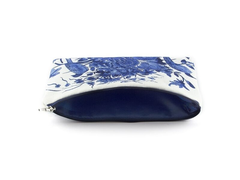 Etui/make-up tasje, Delfts blauwe vogels