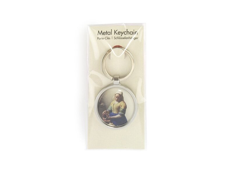 Llavero RND, metal plateado, Lechera Vermeer