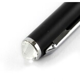 Schwarzer Kugelschreiber mit Kristall