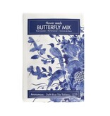 Postcard with Butterfly mix seeds, Delft blue birds