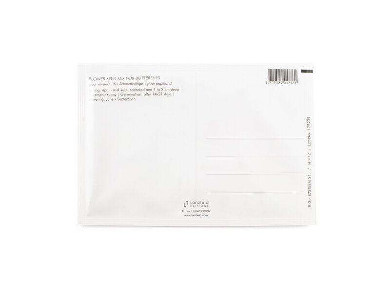 Postkarte mit Schmetterlingsmischungssamen, Delfter blaue Vögel