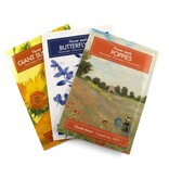 Postcard with Butterfly mix seeds, Delft blue birds