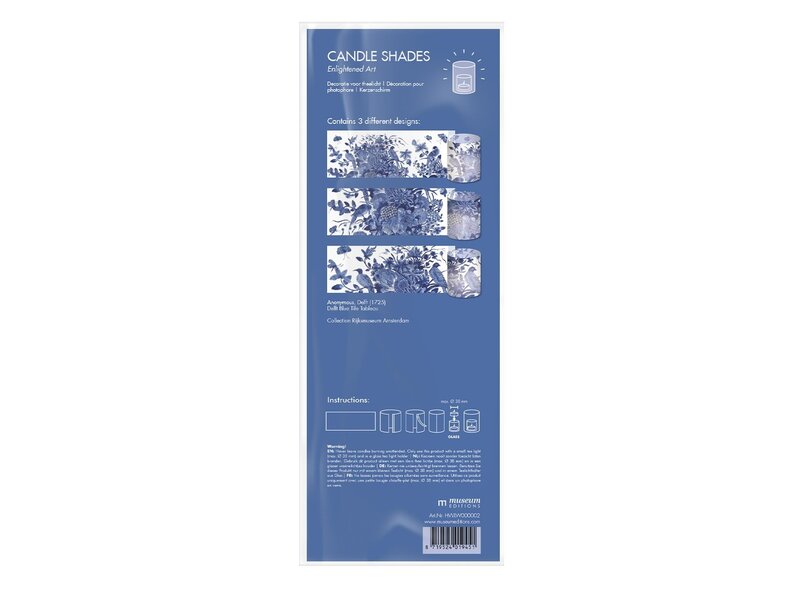 Candle shades, Delft Blue Birds