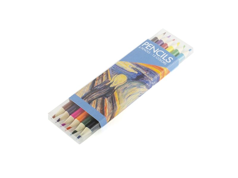 Ensemble de crayons de couleur, Munch, Le cri