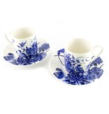 Espresso set , Delftware birds, Rijksmuseum
