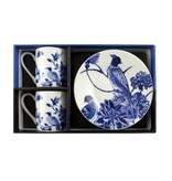 Espresso set , Delftware birds, Rijksmuseum