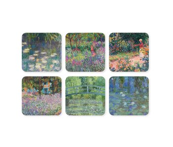 Dessous de verre, lot de 6, jardin de Monet à Giverny