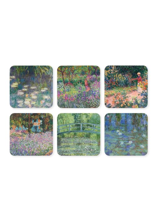 Posavasos, juego de 6, jardín de Monet en Giverny