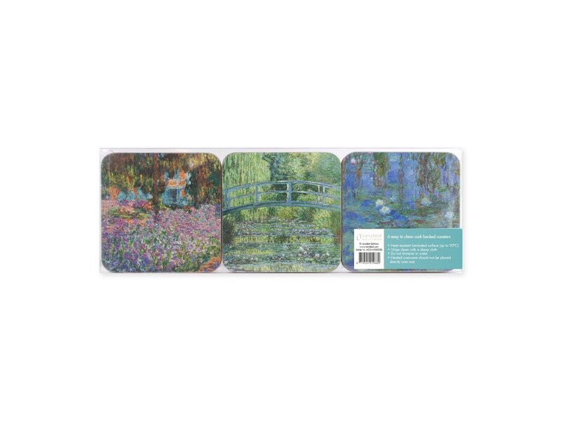 Coasters, set of 6, Monet's garden in Giverny
