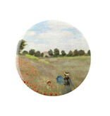 Taschenspiegel, Ø 80 mm, Monet, Feld mit Mohnblumen