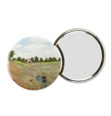 Taschenspiegel, Ø 80 mm, Monet, Feld mit Mohnblumen