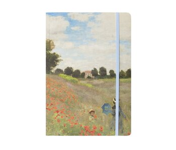 Carnet à couverture souple, A5, Monet, champ avec des coquelicots