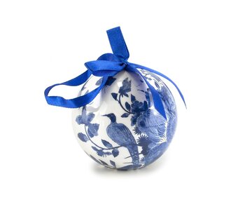 Boule de Noël Bleu Delft, incassable