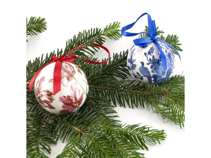 Boule de Noël Bleu Delft, incassable