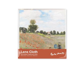 Brillenputztuch Monet, Feld mit Mohnblumen