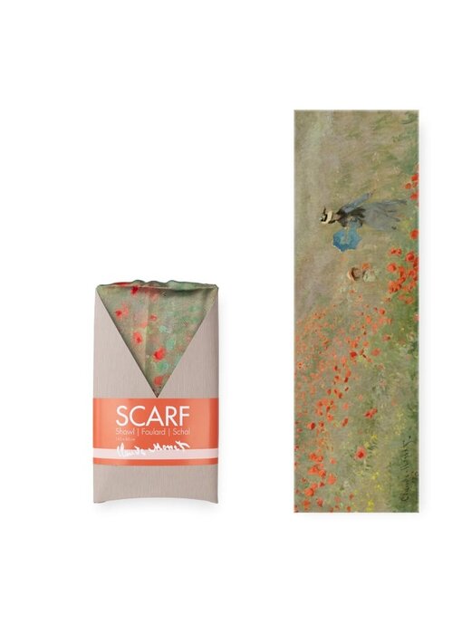Schal, Monet, Feld mit Mohnblumen