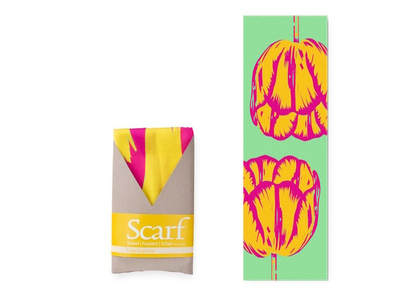 Écharpe, ligne Tulip Pop Art Vert