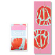 Foulard Tulipes ligne Pop Art Rose