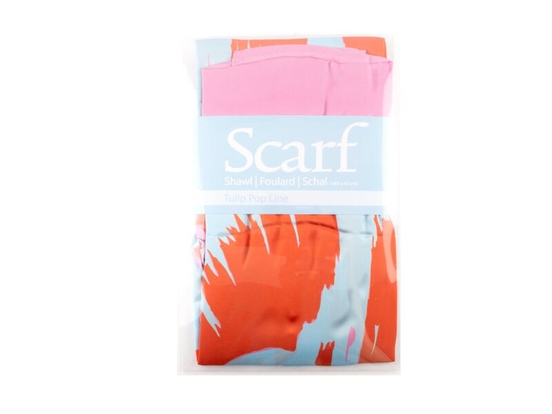 Scarf W, Tulip Pop line Pink