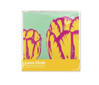 Lens cloth, 15x15, Tulip Pop Line Green