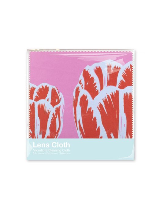 Chiffon de nettoyage pour lentilles, 15 x 15 cm, Tulips Pop Line Rose