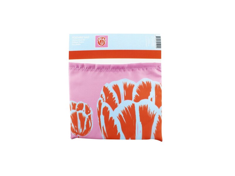 Tasche faltbar , Tulpen Pop-Art Line Rosa